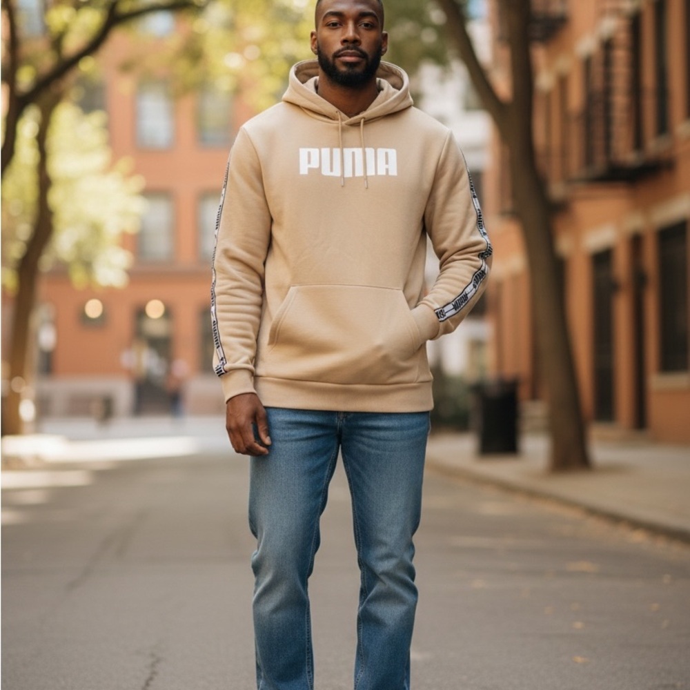 Puma Tan Hoodie for Men new with tags - Picture 7 of 13